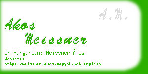 akos meissner business card